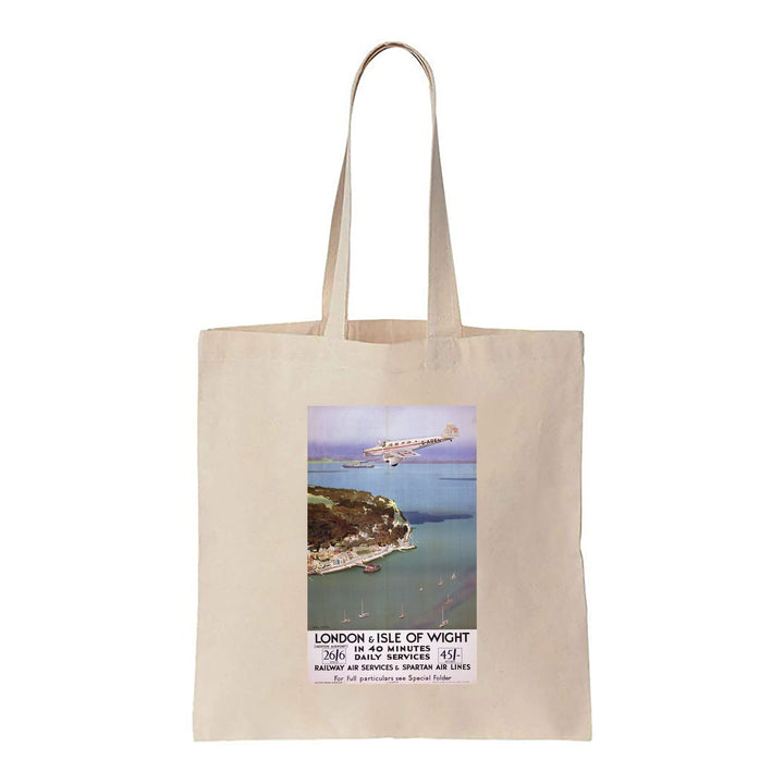Railway Air Services and Spartan Air Lines - London to Isle of Wight - Canvas Tote Bag