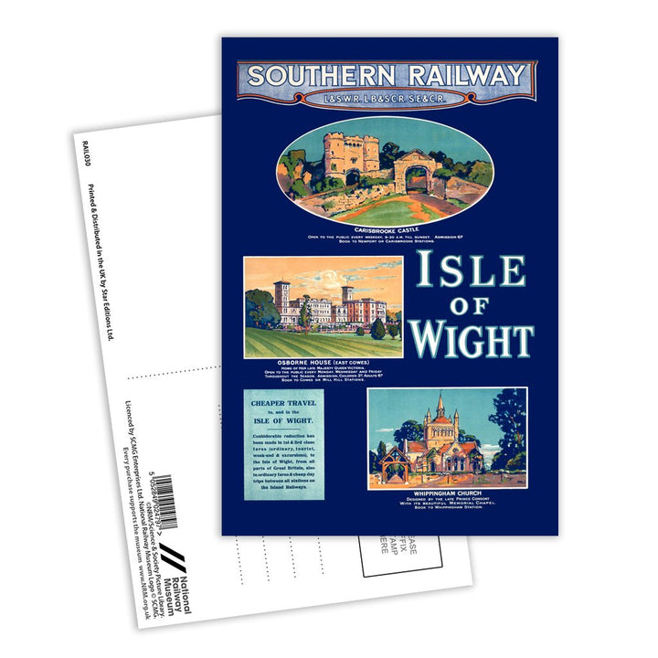 Sights of Isle Of Wight Postcard Pack of 8
