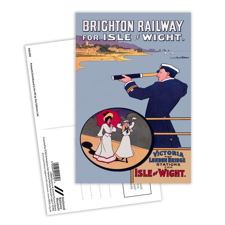 Brighton Railway for Isle Of Wight Postcard Pack of 8
