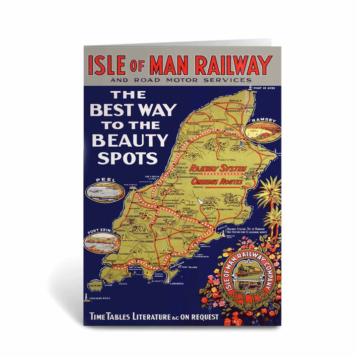 The Best Way to the Beauty Spots - Isle of Man Railway Greeting Card