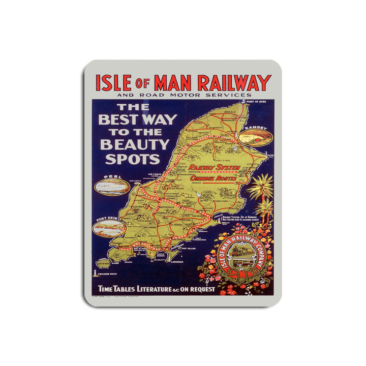 The Best Way to the Beauty Spots - Isle of Man Railway - Mouse Mat