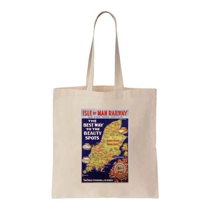 The Best Way to the Beauty Spots - Isle of Man Railway - Canvas Tote Bag