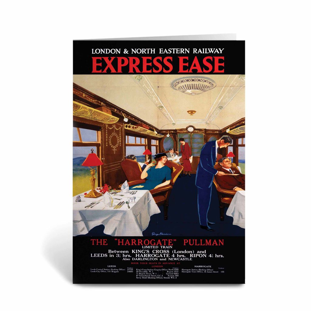 The Harrogate Pullman - Express Ease by London and North Eastern Railway Greeting Card