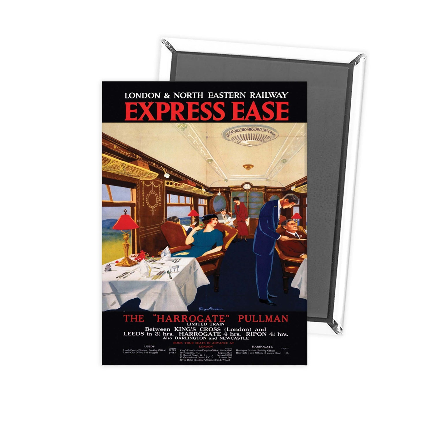 The Harrogate Pullman - Express Ease by London and North Eastern Railway Fridge Magnet