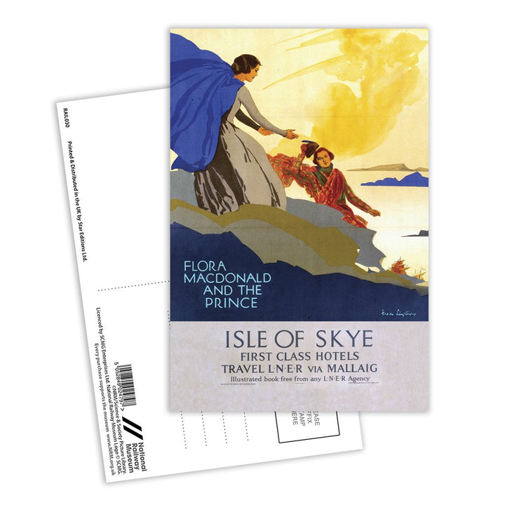Isle Of Skye - Flora Macdonald and the prince Postcard Pack of 8