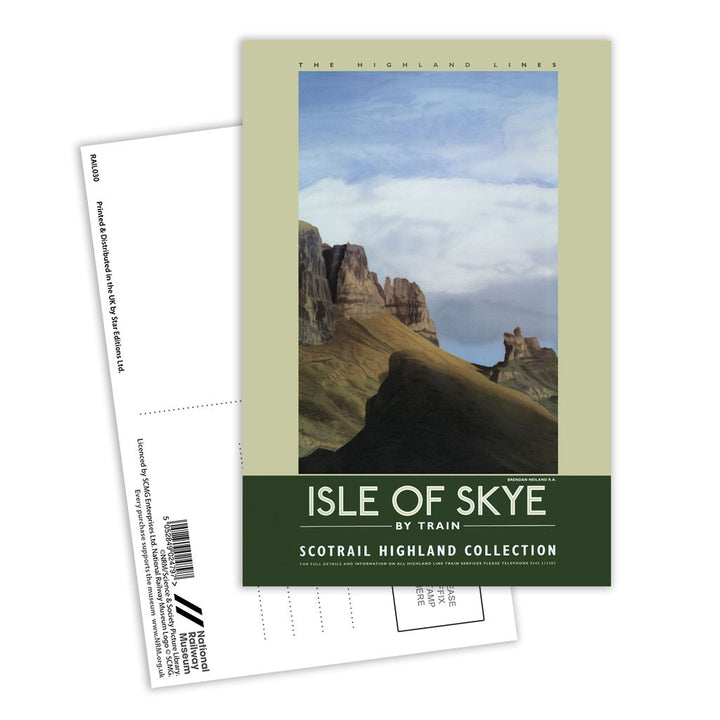 Isle of Skye by train - Scotrail Highland Collection Postcard Pack of 8