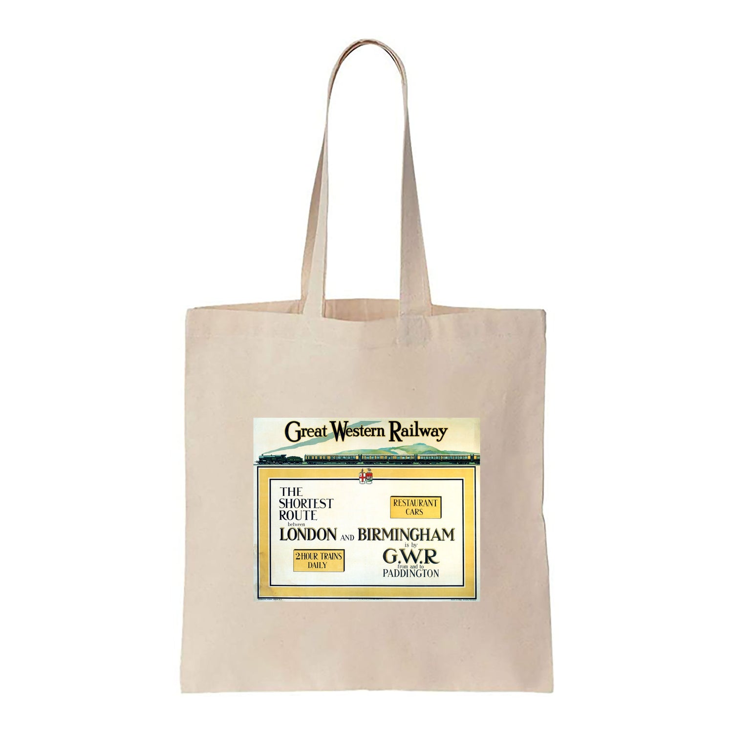 The Shortest Route - London to Birmingham GWR - Canvas Tote Bag