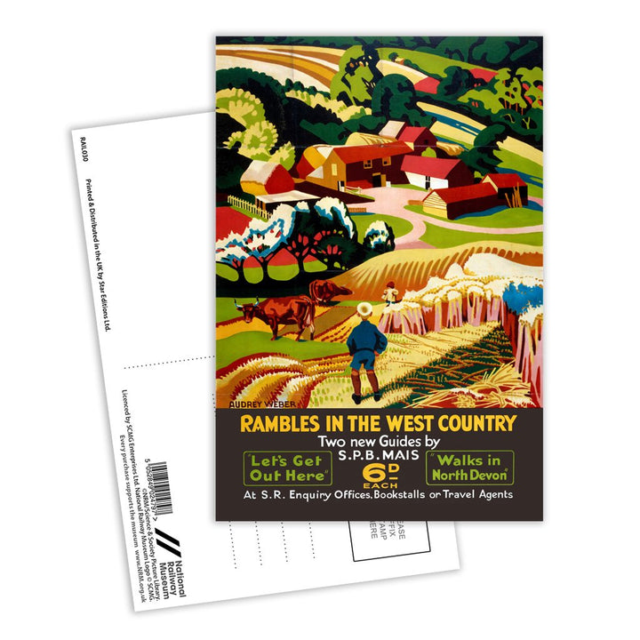 Rambles in the West Country - Walks in North Devon Postcard Pack of 8