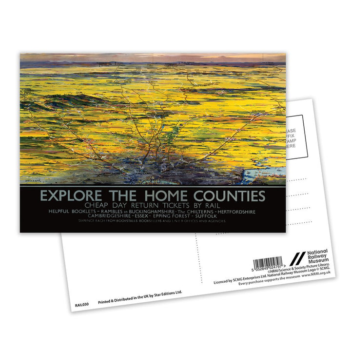Explore the Home Counties Postcard Pack of 8