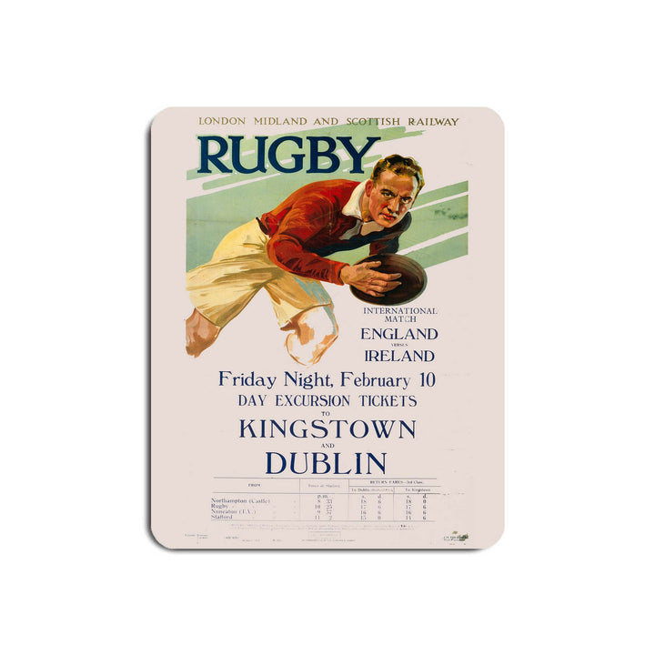 Rugby England Vs Ireland - Tickets to Kinstown and Dublin - Mouse Mat