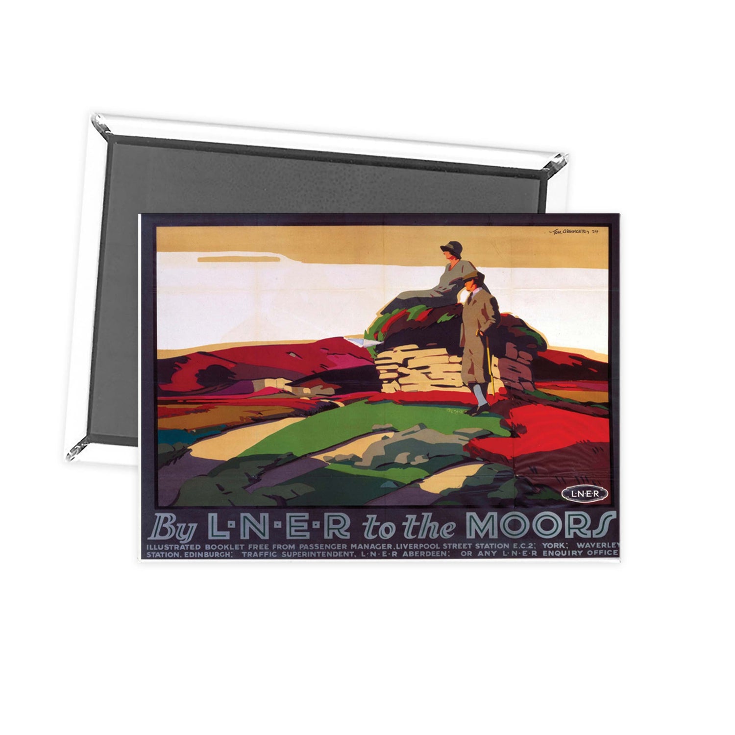 To The moors - Ramblers by LNER Fridge Magnet