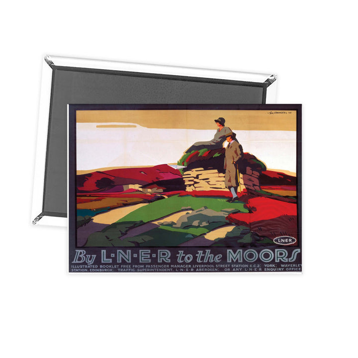 To The moors - Ramblers by LNER Fridge Magnet