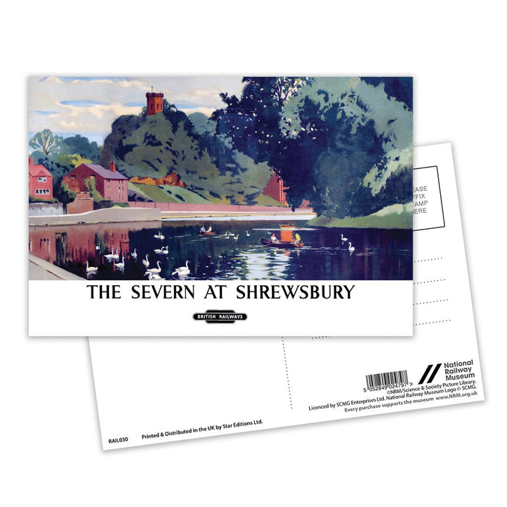 Severn at Shrewsbury - British Railways Postcard Pack of 8