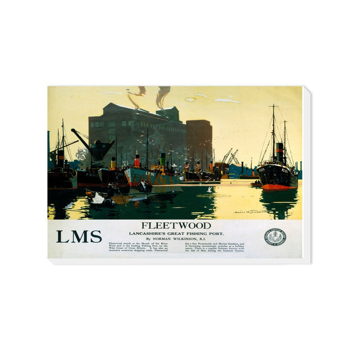 Lancashires Great Fishing Port - Fleetwood - Canvas