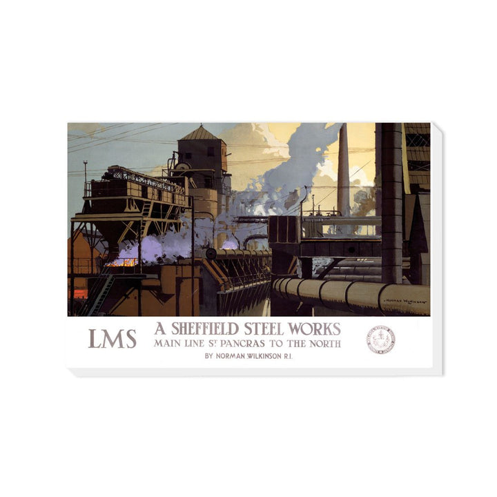 Sheffield Steel Works - Main line St Pancras to the North - Canvas
