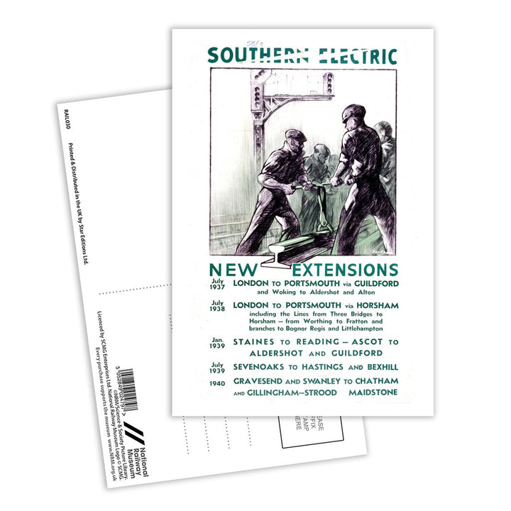 New Extension Dates - Southern Electric Postcard Pack of 8