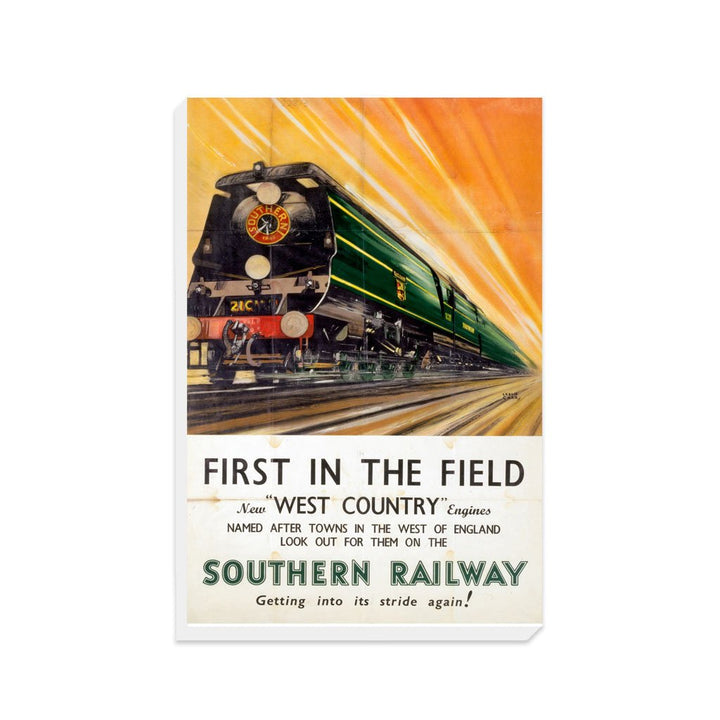 First in the field west country engines - Southern Railway - Canvas