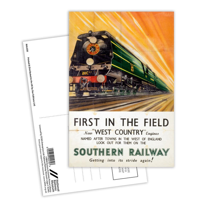 First in the field west country engines - Southern Railway Postcard Pack of 8