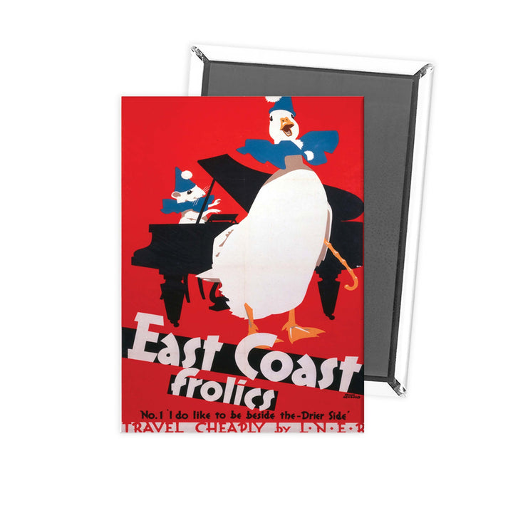 East Coast Frolics - Duck and Mouse act Fridge Magnet