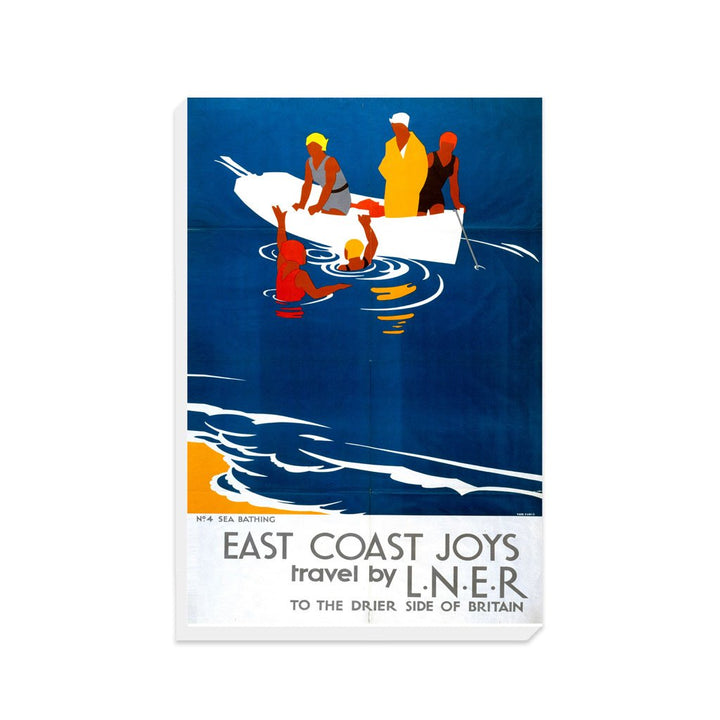 East Coast Joys - No 4 Sea Bathing - Canvas