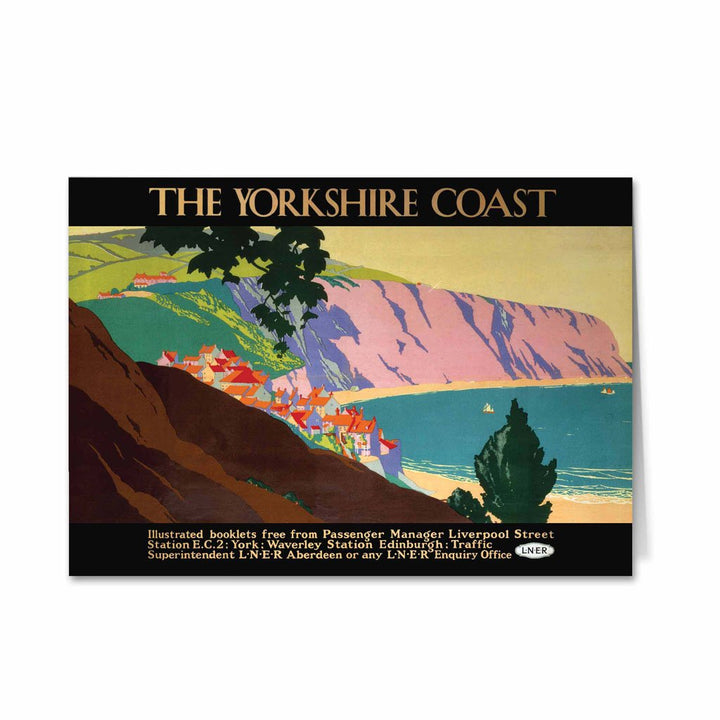 Yorkshire Coast - Hillside town on the coast Greeting Card