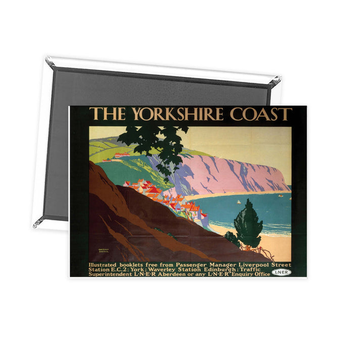 Yorkshire Coast - Hillside town on the coast Fridge Magnet