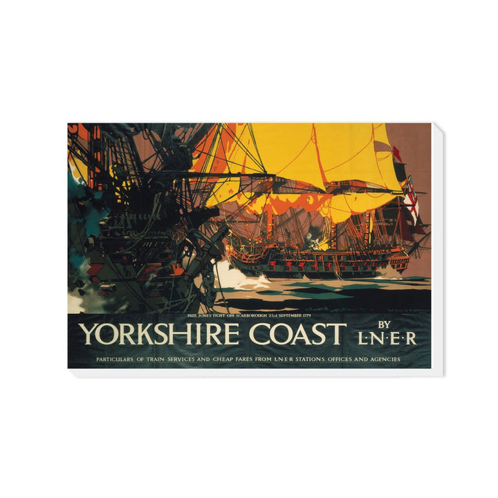 Yorkshire Coast - Paul Jones fights off Scarbough 23rd sept 1779 - Canvas