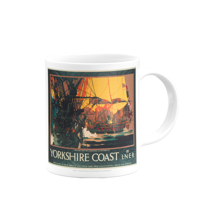 Yorkshire Coast - Paul Jones fights off Scarbough 23rd sept 1779 Mug