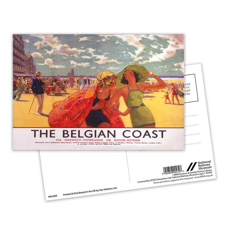 The Belgian Coast via Harwich Postcard Pack of 8