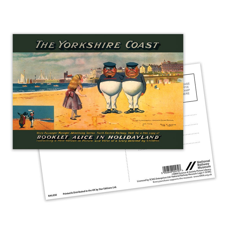 Alice in Holidayland - The Yorkshire coast Postcard Pack of 8