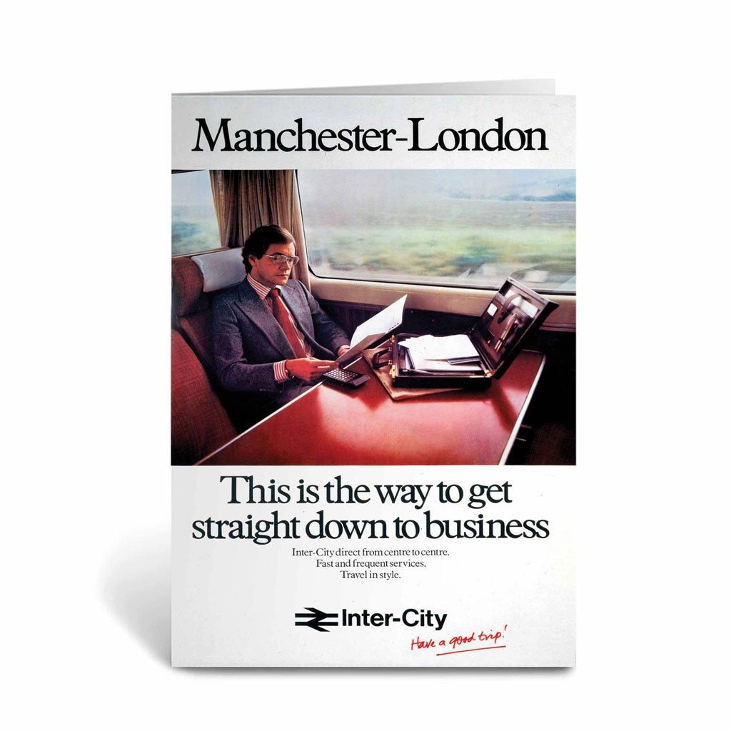 Manchester to london - Straight down to business Greeting Card