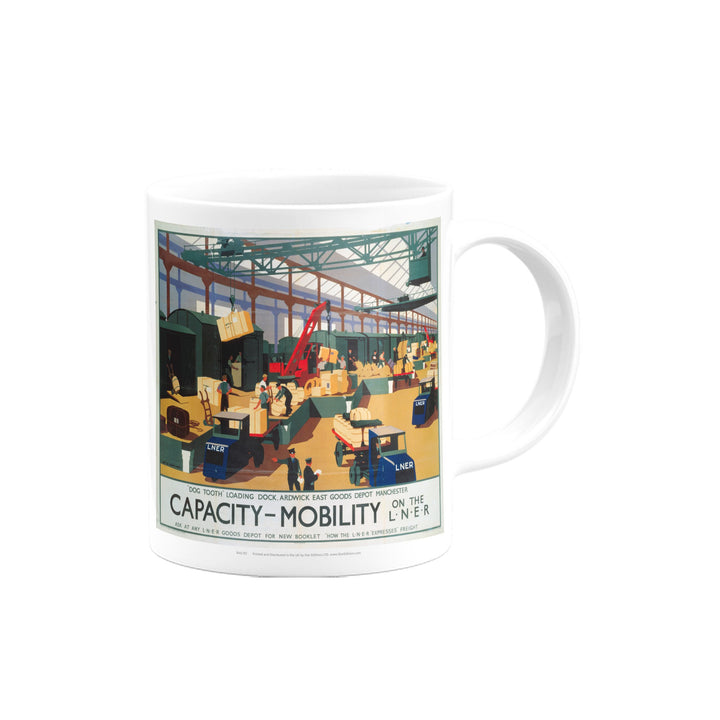 Capacity and Mobility - Dog tooth loading dock Mug