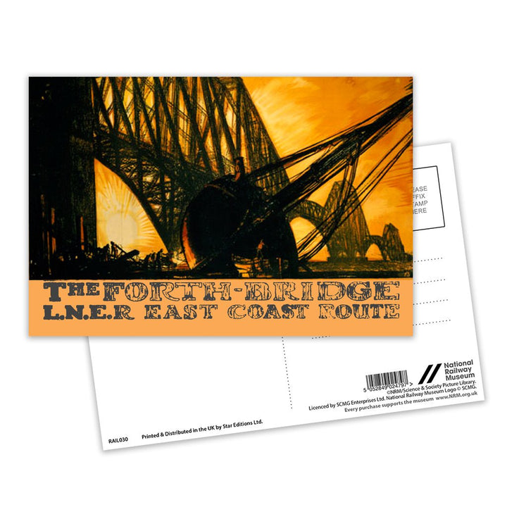 The Forth Bridge - LNER East Coast Postcard Pack of 8