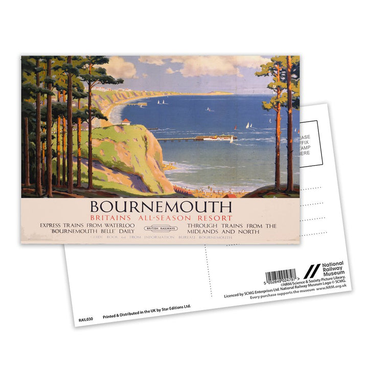Bournemouth - Britains all season resort Postcard Pack of 8