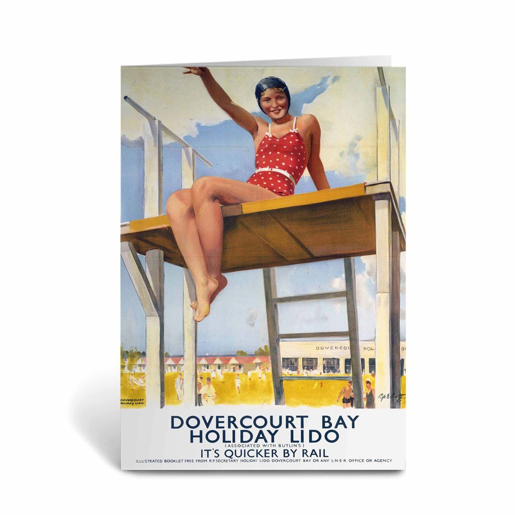 Dovercourt bay holiday lido Greeting Card