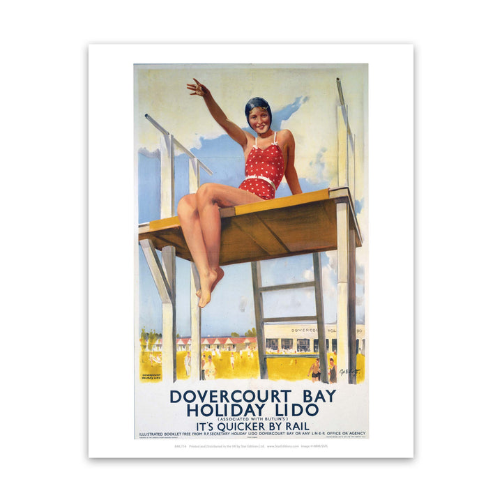 Dovercourt bay holiday lido Art Print