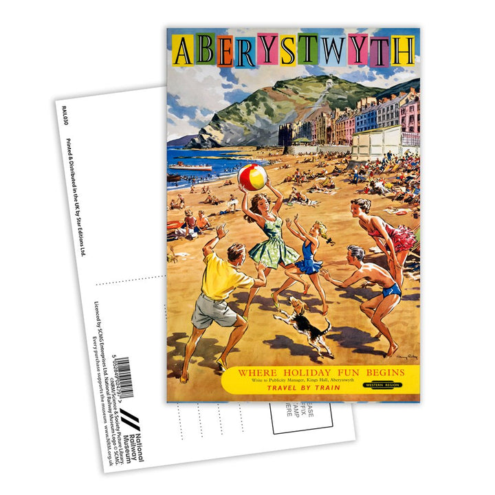 Where Holiday fun Begins - Aberystwyth Postcard Pack of 8