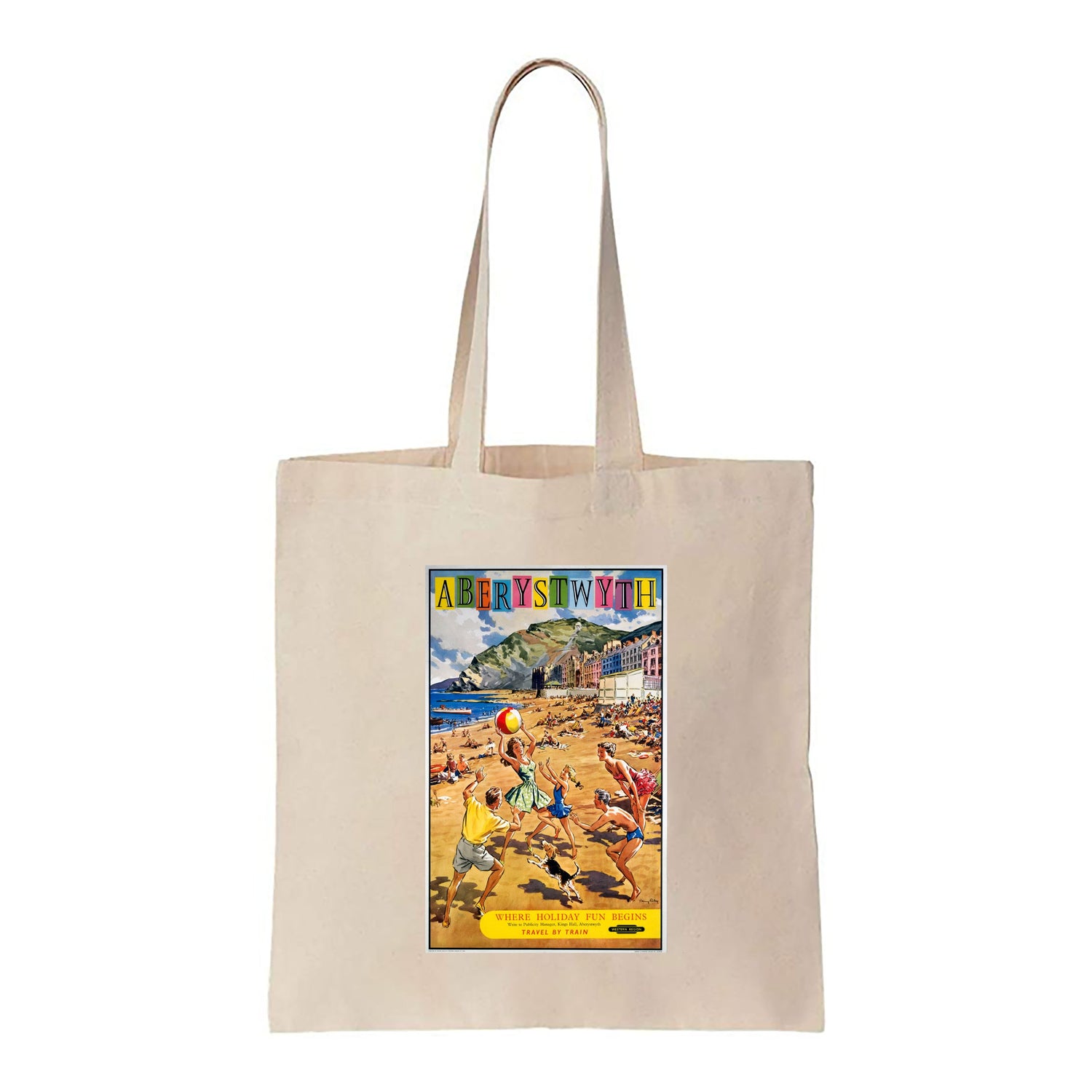 Where Holiday fun Begins - Aberystwyth - Canvas Tote Bag