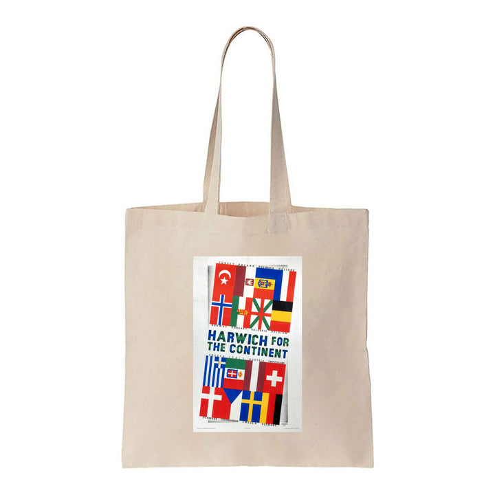 Harwich for the continent - flags - Canvas Tote Bag