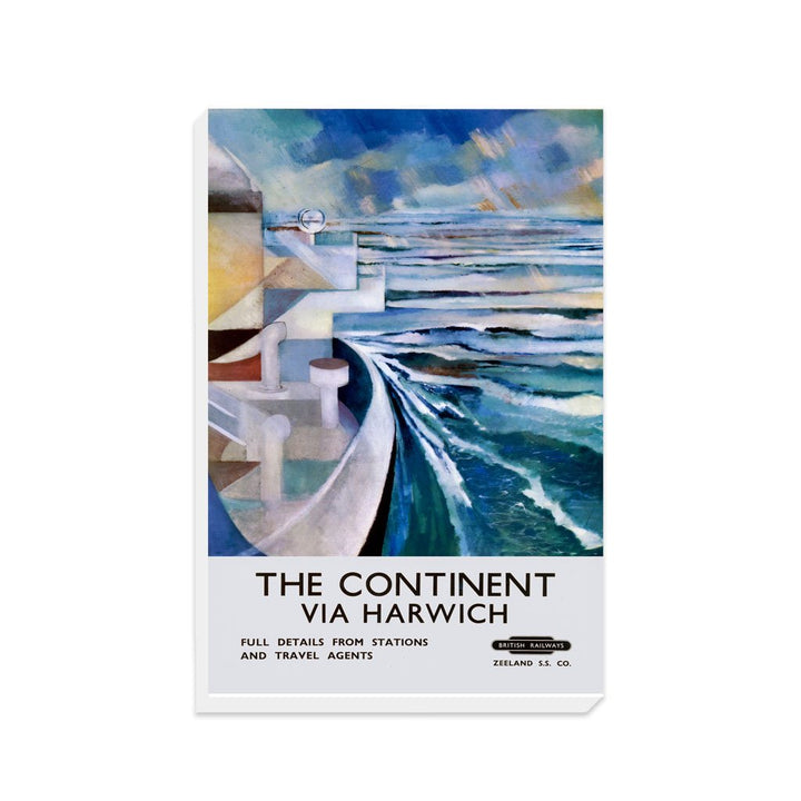 Continent Via Harwich - Boat and Sea - Canvas