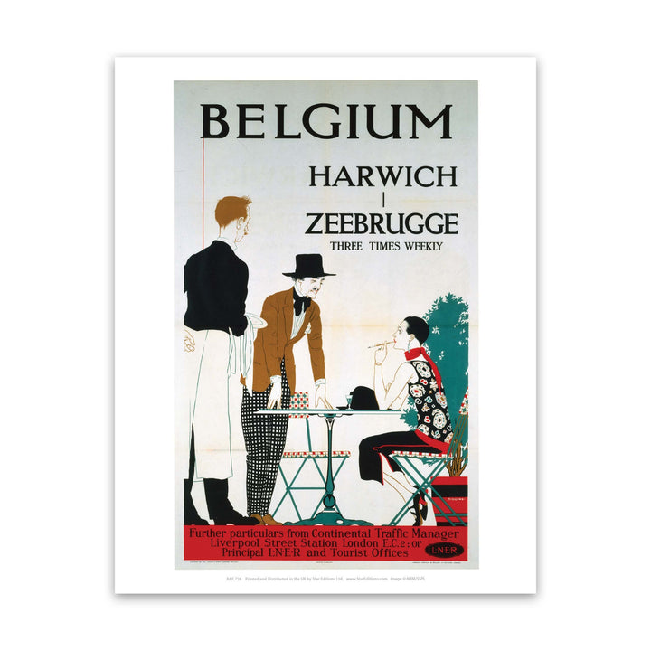 Belgium - Harwich to Zeebrugge restaurant Art Print