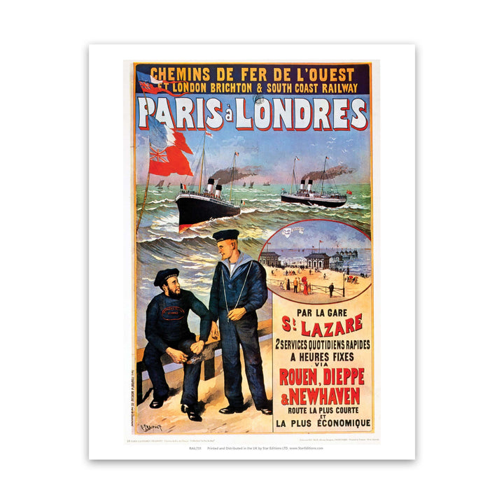 Paris a Londres - Sailors par la gare Art Print
