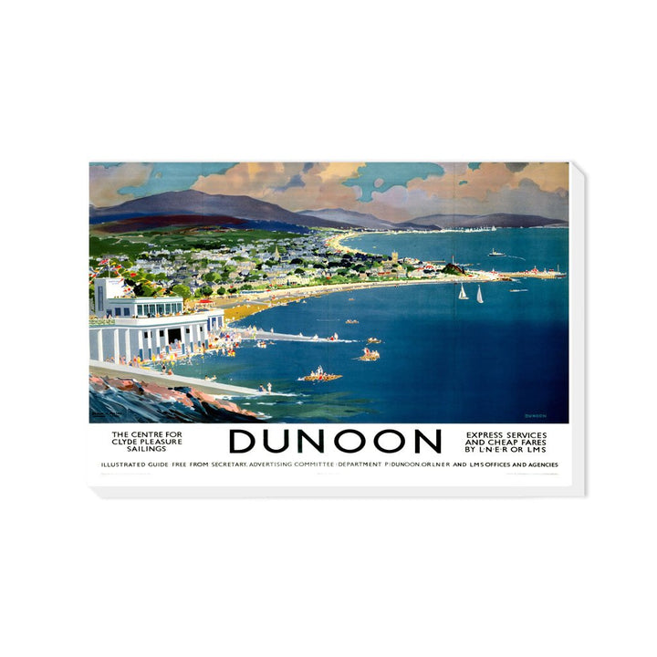 Dunoon - Center for Clyde Pleasure Sailings coastline painting - Canvas