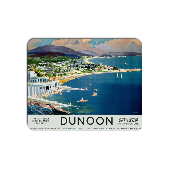 Dunoon - Center for Clyde Pleasure Sailings coastline painting - Mouse Mat