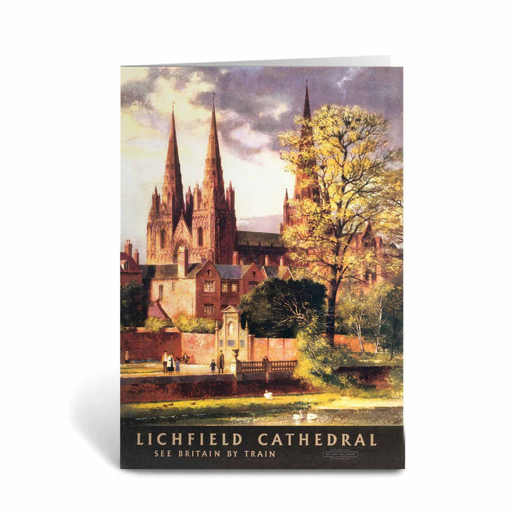 Lichfield Cathedral - See Britain by Train Greeting Card