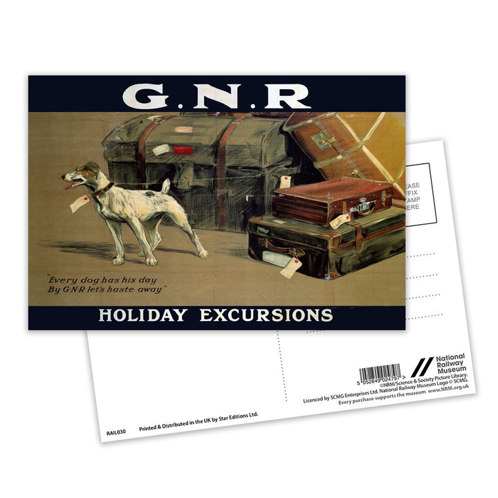 GNR Holiday Excursions - Every dog has his day Postcard Pack of 8