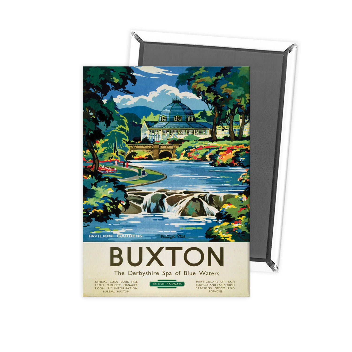 Buxton - The derbyshire spa of Blue waters Fridge Magnet