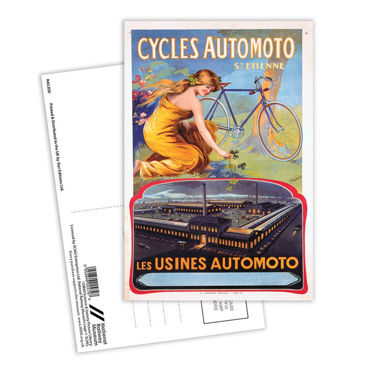 Cycles Automoto - Les Usines Automoto Postcard Pack of 8