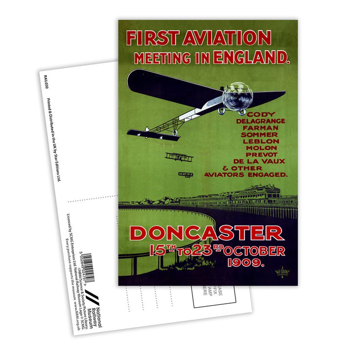 First Aviation meeting in England - Doncaster Postcard Pack of 8