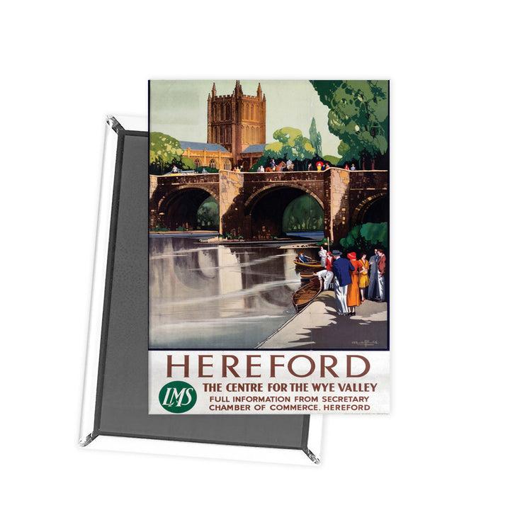 Hereford The Center for the Wye valley - LMS Fridge Magnet